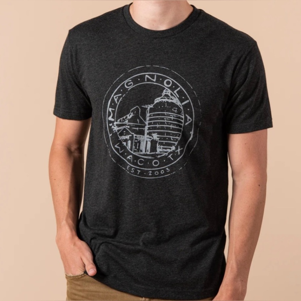 Magnolia Silos Waco Texas Grey T Shirt Unisex